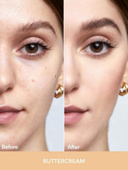 SHEGLAM Perfect Skin High Coverage Concealer - Liquid Concealer Brush Moisturizing Weightless All - Day Hydrate Concealer Makeup (Butter Cream)