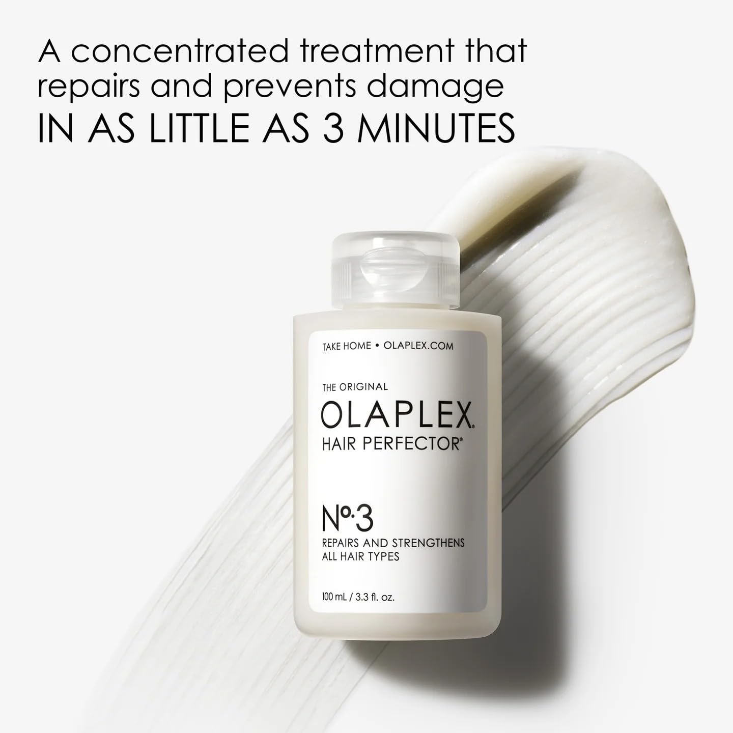 No. 3 Hair Perfector Repairing Hair Treatment, Concentrated for Dry Damaged Hair, Repairs & Strengthens All Hair Types, 3.3 fl oz