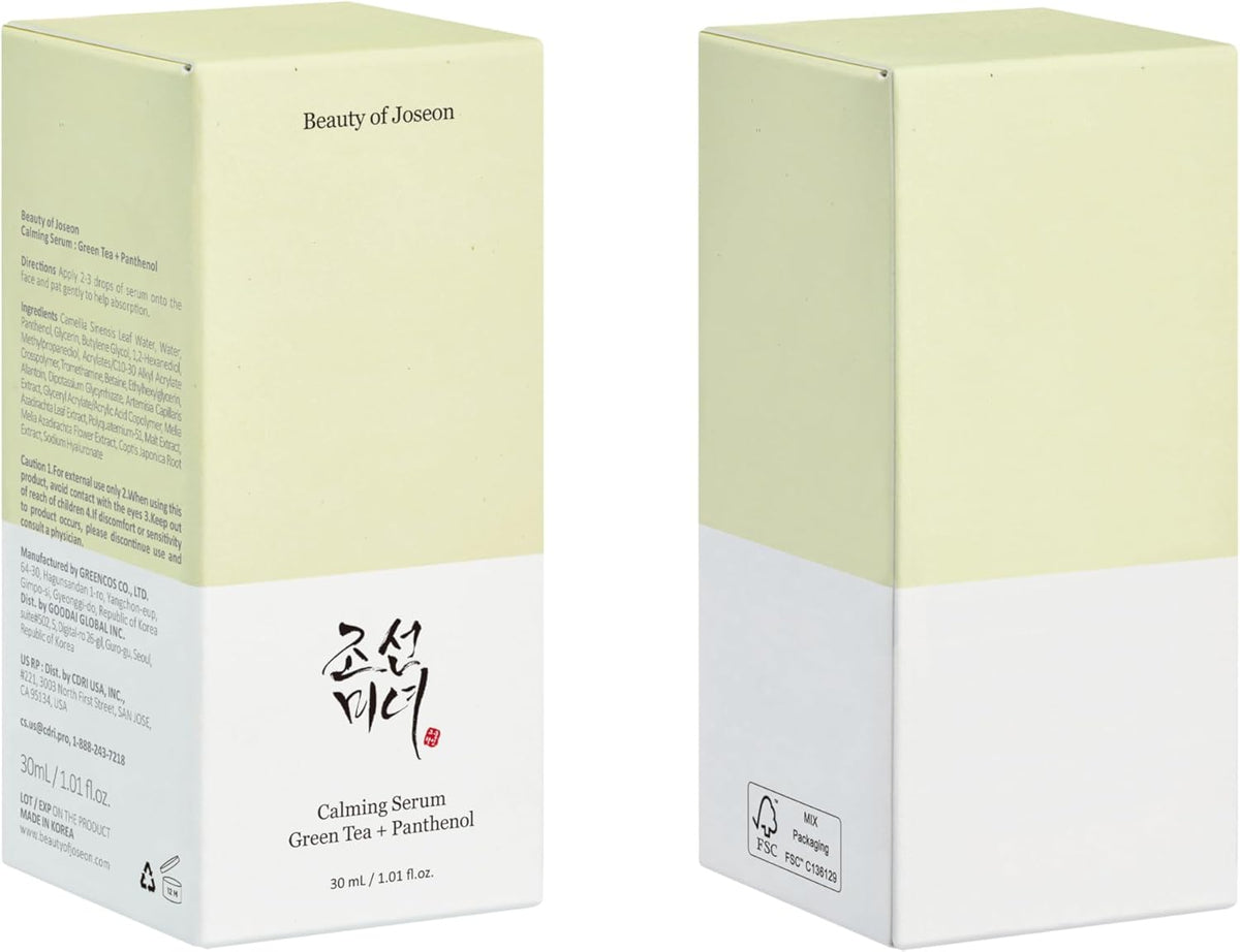Beauty of Joseon Calming Serum: Green tea + Panthenol [Renewed] - 1 Fl Oz (30 ml) (Pack of 1)