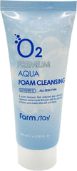 Farmstay o2 premium aqua cleansing foam for skin brightening (unisex)