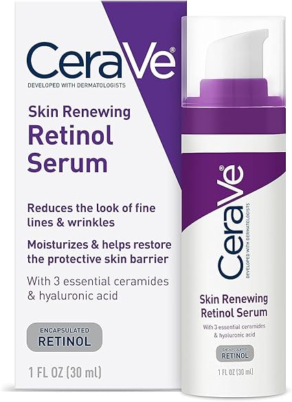 CeraVe Anti Aging Retinol Serum | Cream Serum for Smoothing  | With Retinol, Hyaluronic Acid, Niacinamide, and Ceramides |