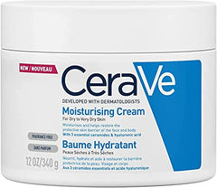 Cerave moisturizing cream 340g/12oz daily face, body & hand moisturizer for dry to very dry skin