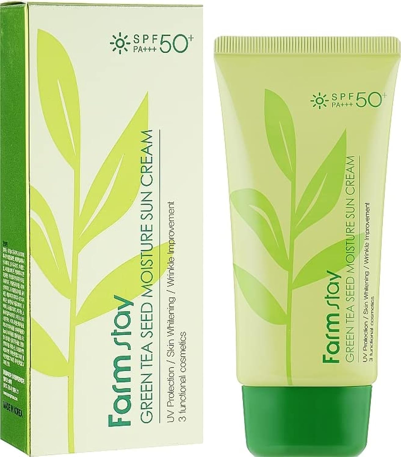 farm stay Green Tea Seed Moisture Sun Cream SPF50+/PA+++ (70g)