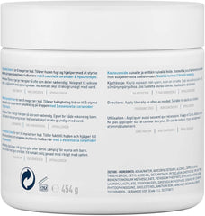 CeraVe Moisturising Cream | 454g/16oz | Daily Face, Body & hand Moisturiser for Instant & Long-Lasting Hydration