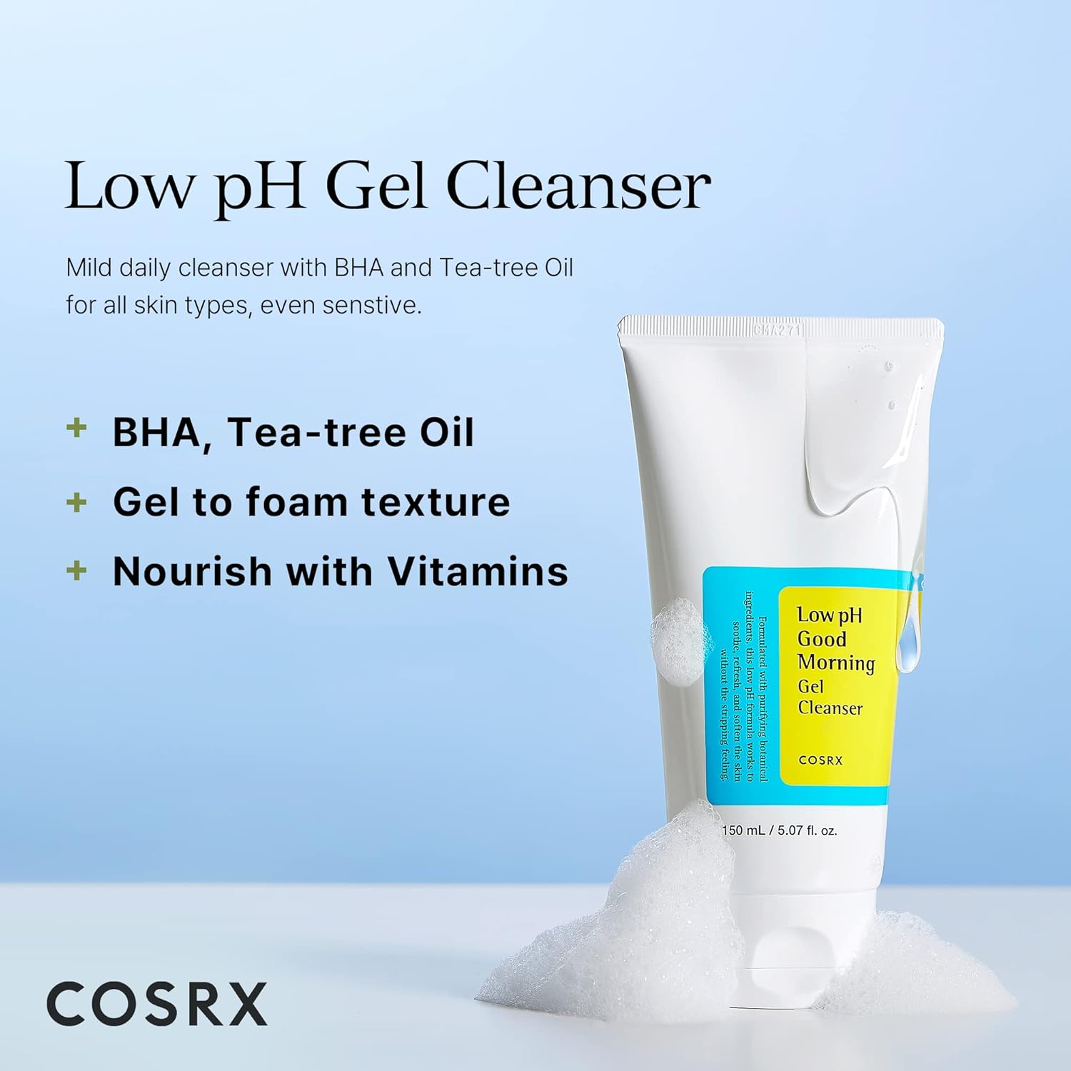 Cosrx Low Ph Good Morning Gel Cleanser, 150Ml
