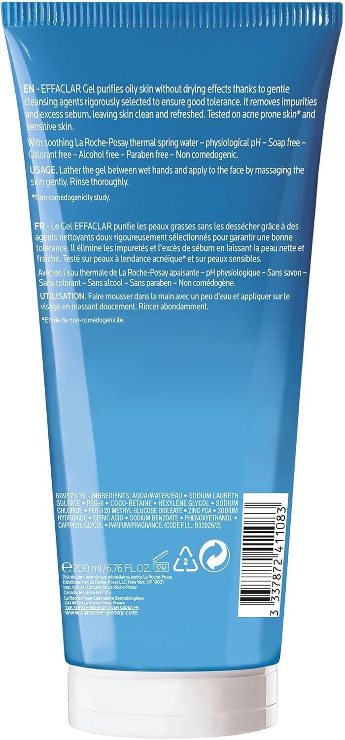 La Roche Posay gel Foaming Cleanser For Oily & Sensitive Skin -200ml