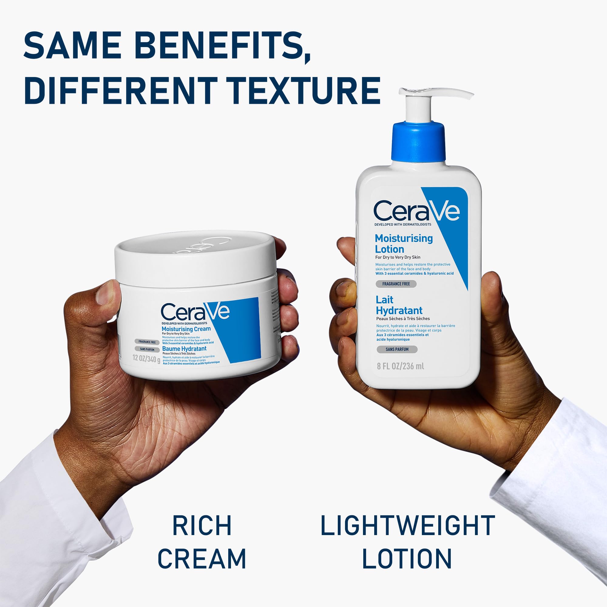 CeraVe Moisturising Lotion | 236ml/8oz | Daily Face & Body Moisturiser for Dry To Very Dry Skin