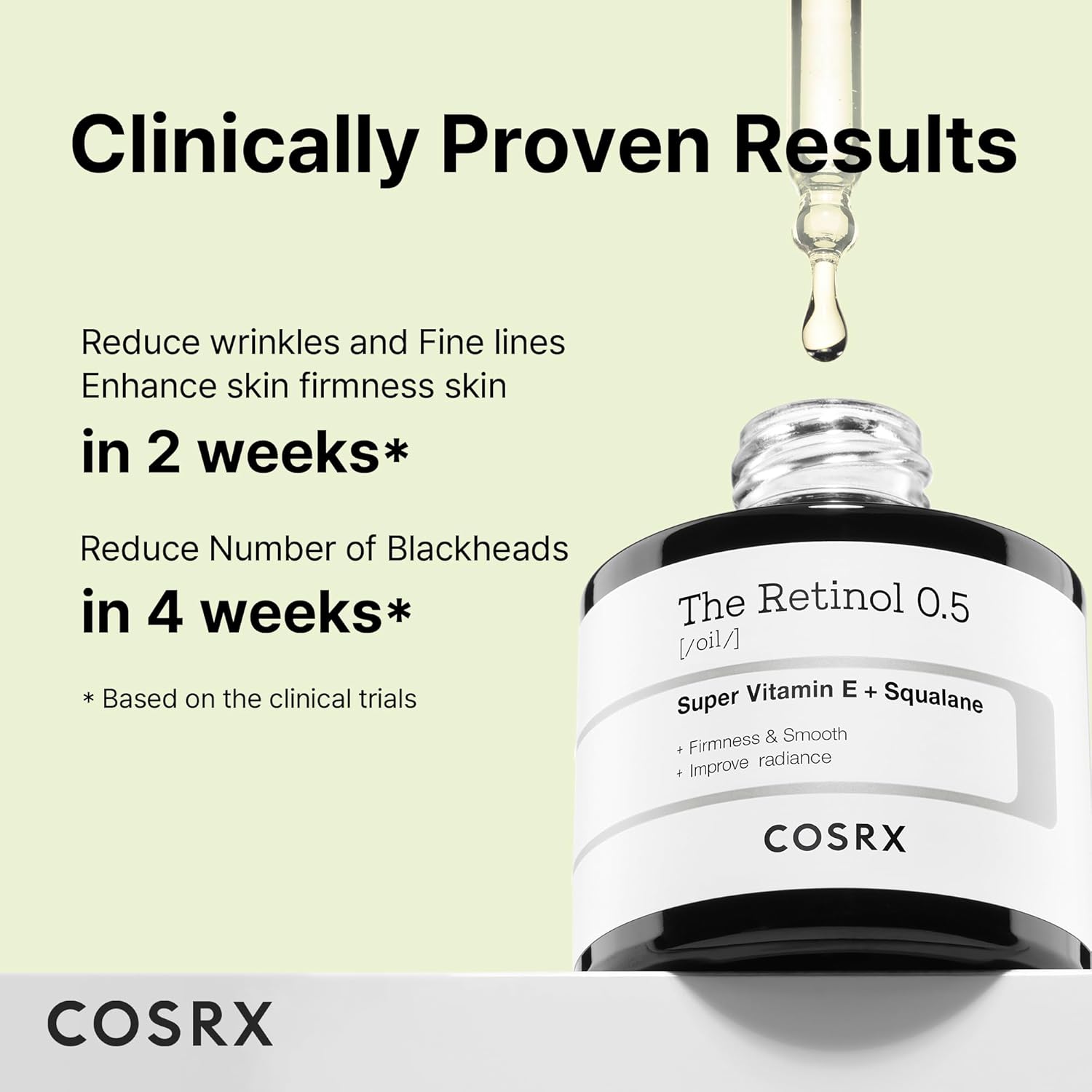 COSRX Retinol 0.5 Oil, Anti-aging Serum with 0.5% Retinoid Treatment for Face, for Day & Night