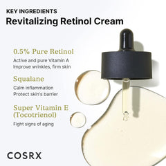 COSRX Retinol 0.5 Oil, Anti-aging Serum with 0.5% Retinoid Treatment for Face, for Day & Night