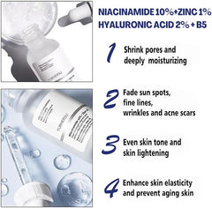Tongyend Skin Support Set - Niacinamide10%+Zinc 1% & Hyaluronic Acid 2%