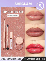 SHEGLAM Lip Dazzler Glitter Kit Brush