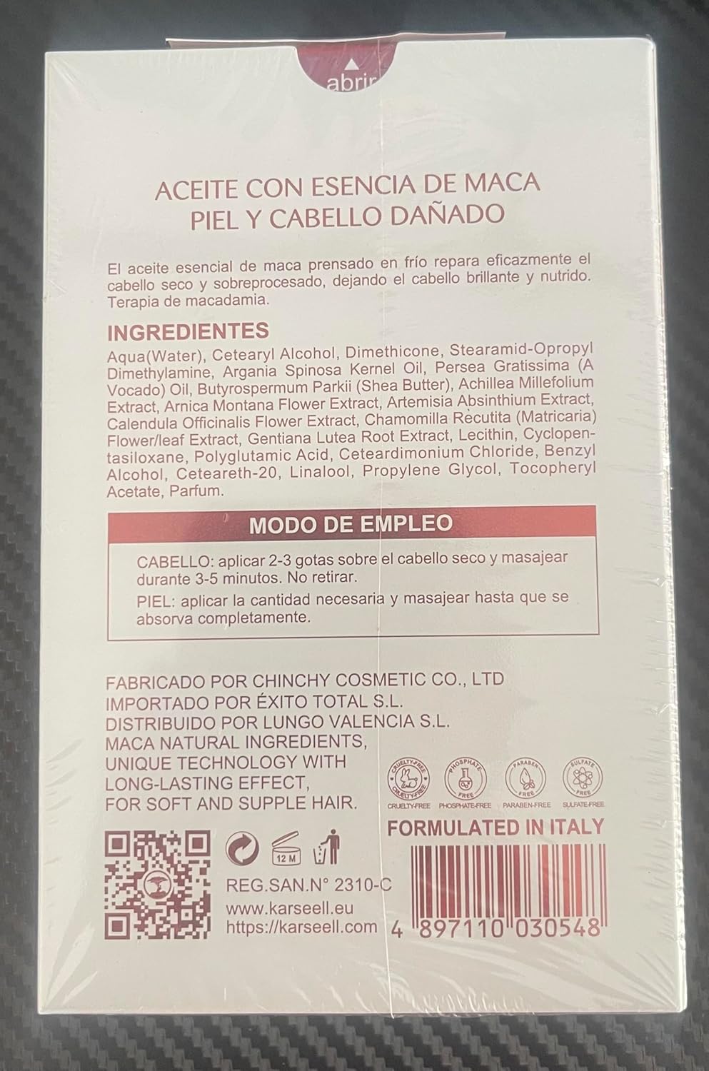 Karseell Maca Power Essence Hair Oil for Body and Damaged Hair 50 ml