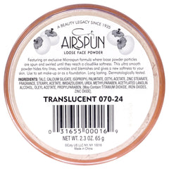 Coty airspun loose face powder, translucent, 65gm