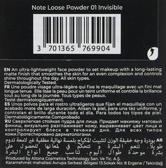 NOTE Cosmetics LOOSE POWDER 01