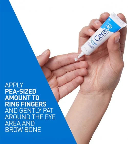 CeraVe EYE CREAM with Hyaluronic Acid for Under Eye Dark circles & Puffiness, Ophthalmologist 14.2 Grams