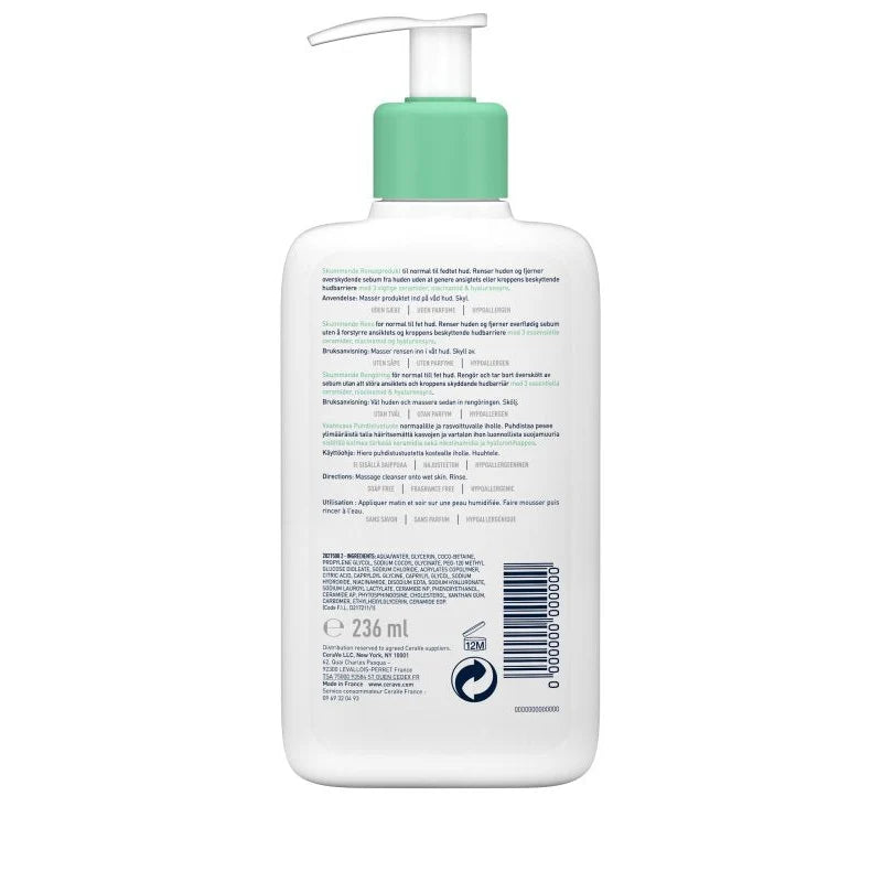 Foaming Cleanser For Normal To Oily Skin With Hyaluronic Acid 473ml