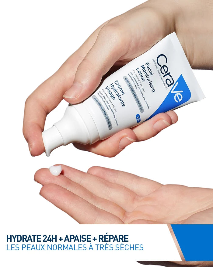 Cerave Crème Hydratante Visage 52ml pour Peau Normale, Peau Sèche