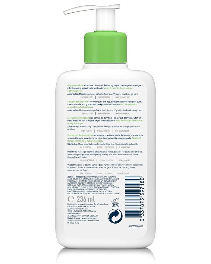 Cerave Hydrating Cleanser For Normal To Dry Skin 473Ml